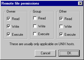 setting UNIX file permissions